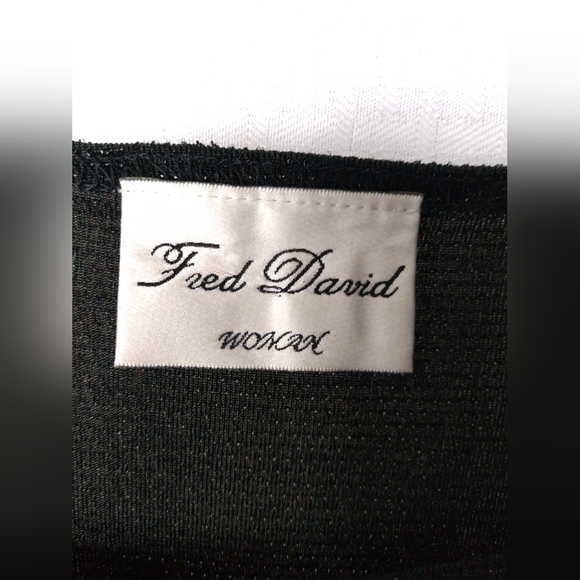 Fred David Woman Knit Top Evening Black with Mild Sparkle Plus Size 2XL Chest 48 - Picture 5 of 6